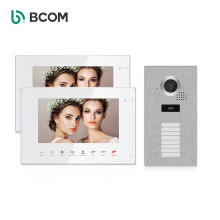 Bcom video door phone 2 wire audio video monitors panel 10 floors building apartments intercom system